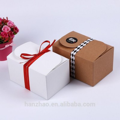 Custom Folding Brown Kraft White Food Dessert Box Cake Boxes