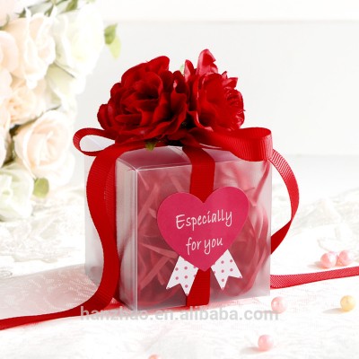 Wedding Favor PVC Transparent Gift Box Chocolate Biscuit Candy Boxes for Packaging