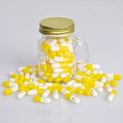 Cute Smiling Love Friendship Half Color Pill Letter Promotion Gift Diy Craft  Capsule Message in a Glass Bottle